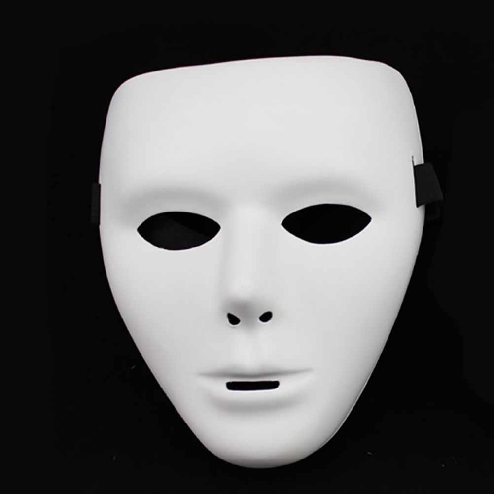 Horror Face Mask Anonymous Theater Mask Halloween Dance Performances Masquerade Props for Adults