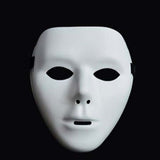 Horror Face Mask Anonymous Theater Mask Halloween Dance Performances Masquerade Props for Adults - Rear View