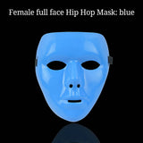 Horror Face Mask Anonymous Theater Mask Halloween Dance Performances Masquerade Props for Adults - Low Angle