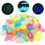 100PCS Luminous Pebbles DIY Decorative Luminous Stones Decorative Stones for Yard and Walkways Decor