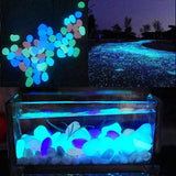 100PCS Luminous Pebbles DIY Decorative Luminous Stones Decorative Stones for Yard and Walkways Decor - Rear View