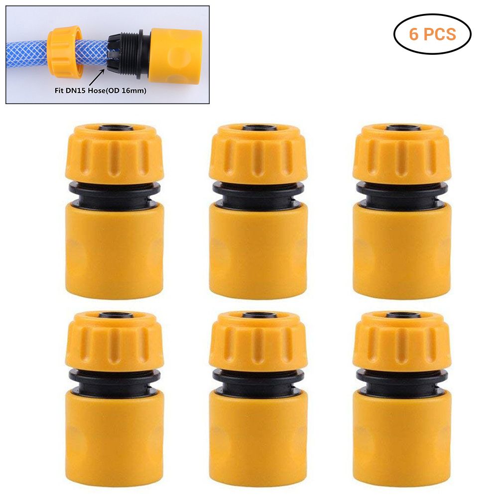 6Pcs 1/2in Quick Tap Water Connector Adapter Garden Irrigation Hose Connector Garden Tools