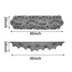 4PCS Halloween Tablecloth Bat Spider Webst Lace Cloth and Lamps Cover Halloween Decoration