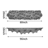 4PCS Halloween Tablecloth Bat Spider Webst Lace Cloth and Lamps Cover Halloween Decoration - Front View
