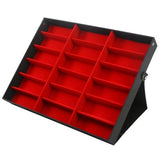 18 Grids PU Leather Eyeglass Glass Display Storage Cases Folding Cover Sunglasses Box Organizer Holder