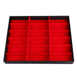 18 Grids PU Leather Eyeglass Glass Display Storage Cases Folding Cover Sunglasses Box Organizer Holder - Top-Down View