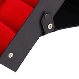 18 Grids PU Leather Eyeglass Glass Display Storage Cases Folding Cover Sunglasses Box Organizer Holder - Rear View