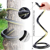 Long Realistic Garden Rubber Snake Fake Snakes for Fool's Day Halloween Novelty Toy - Front View
