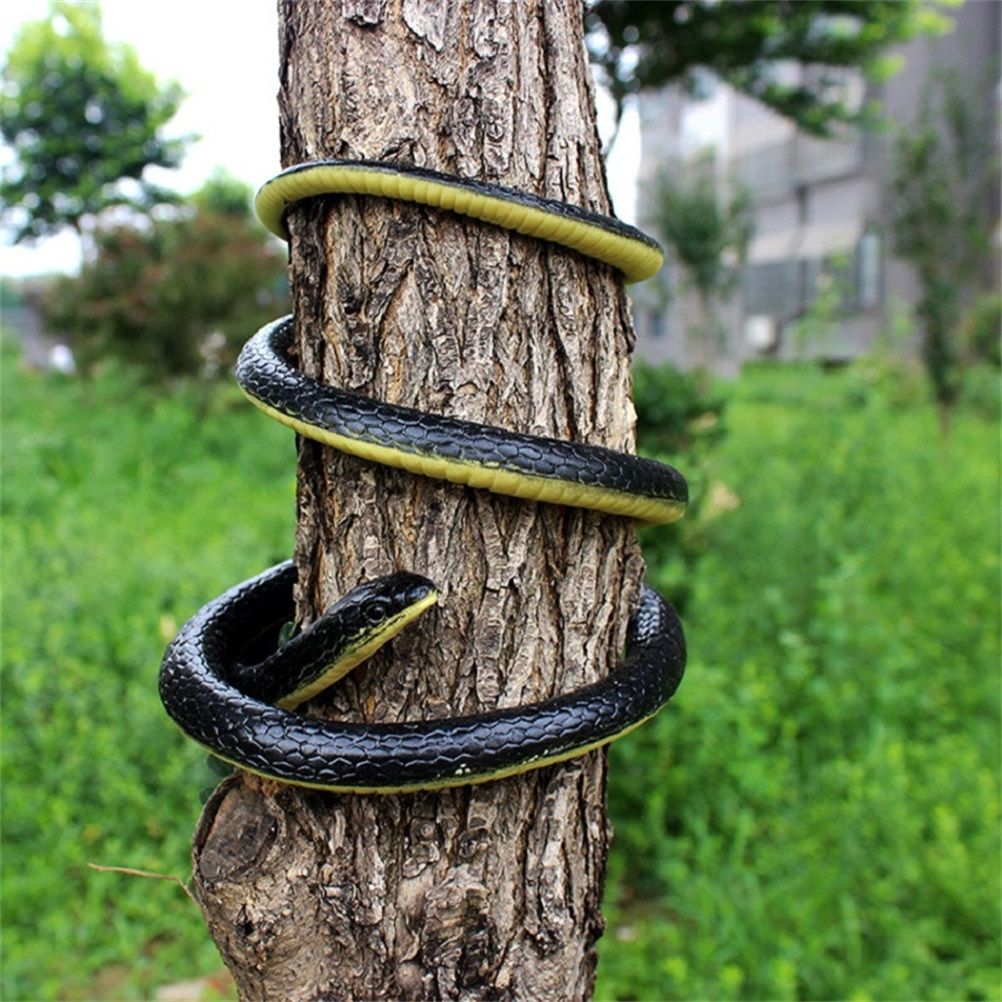 Long Realistic Garden Rubber Snake Fake Snakes for Fool's Day Halloween Novelty Toy