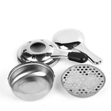 Picnic Stainless Steel Mini Portable Alcohol Stove Fuel Furnace Tool With Handle Alcohol Stove Set Outdoor Camping Tool - 45-Degree Angle