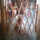 Pet Gate Retractable Adjustable Dog Sliding Door Wood Indoor Dog Gate Doorway Stairs Pet Puppy Safety Fence - Side View