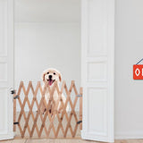 Pet Gate Retractable Adjustable Dog Sliding Door Wood Indoor Dog Gate Doorway Stairs Pet Puppy Safety Fence - Extra Image