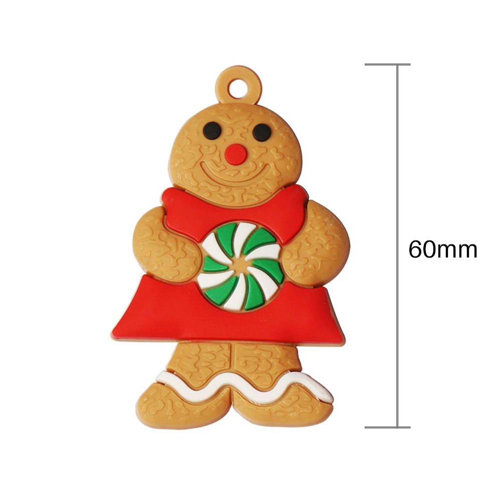 6PCS Gingerbread Man Ornaments Traditional Gingerbread Man Doll Hanging Christmas Tree Ornament Holiday Decorations