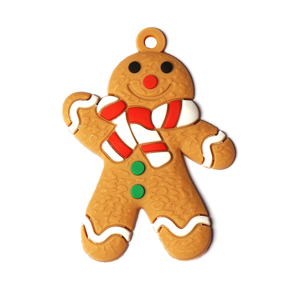6PCS Gingerbread Man Ornaments Traditional Gingerbread Man Doll Hanging Christmas Tree Ornament Holiday Decorations