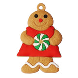 6PCS Gingerbread Man Ornaments Traditional Gingerbread Man Doll Hanging Christmas Tree Ornament Holiday Decorations