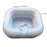 Inflatable Hairwash Basin Shampoo Basin Bathing Aid Wash Hair PVC Foldable Shampoo Basin Wash Basin for Disabled Elder People
