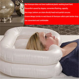 Inflatable Hairwash Basin Shampoo Basin Bathing Aid Wash Hair PVC Foldable Shampoo Basin Wash Basin for Disabled Elder People