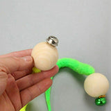 5pcs Interactive Cat Worm Ball with Bell Funny Wobbly Balls Cat Bell Toy Colourful Kitty Toy