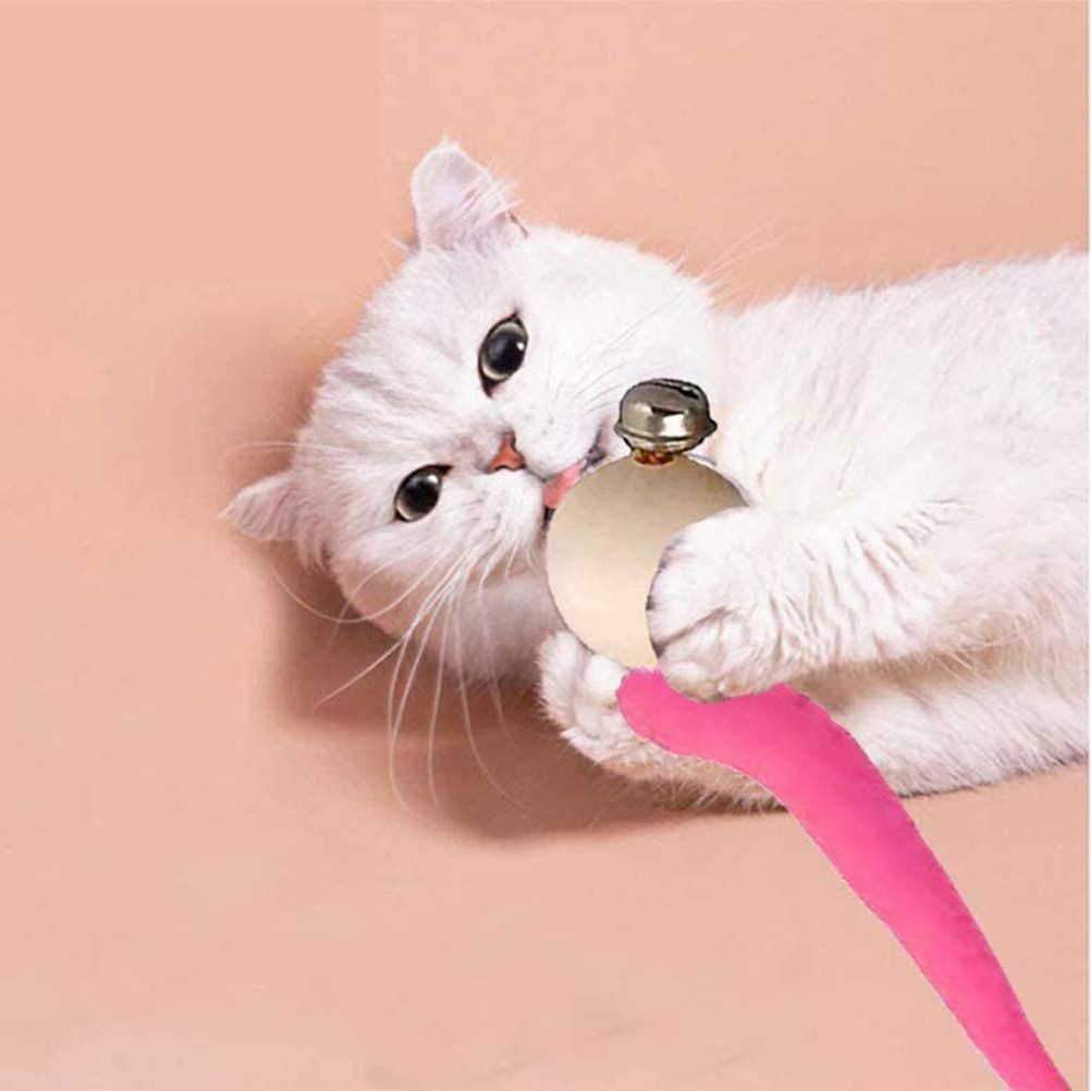 5pcs Interactive Cat Worm Ball with Bell Funny Wobbly Balls Cat Bell Toy Colourful Kitty Toy