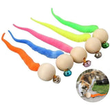 5pcs Interactive Cat Worm Ball with Bell Funny Wobbly Balls Cat Bell Toy Colourful Kitty Toy