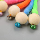 5pcs Interactive Cat Worm Ball with Bell Funny Wobbly Balls Cat Bell Toy Colourful Kitty Toy