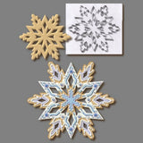 3D Snowflake Cake Mold Stainless Steel Baking Mold Multipurpose Durable Kitchen Baking Tools