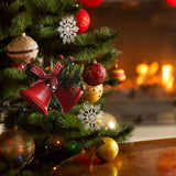 Metal Horn Bell Christmas Tree Ornaments Durable Lovely Christmas Tree Hanging Pendants for Wedding Anniversary Party
