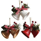 Metal Horn Bell Christmas Tree Ornaments Durable Lovely Christmas Tree Hanging Pendants for Wedding Anniversary Party - Close-Up Angle