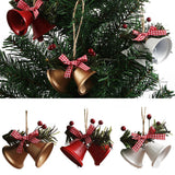 Metal Horn Bell Christmas Tree Ornaments Durable Lovely Christmas Tree Hanging Pendants for Wedding Anniversary Party