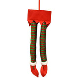Christmas Santa Elf Legs Plush Stuffed Feet with Shoes Christmas Tree Decorative Ornament Christmas Decoration