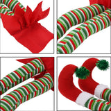 Christmas Santa Elf Legs Plush Stuffed Feet with Shoes Christmas Tree Decorative Ornament Christmas Decoration