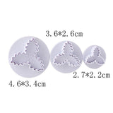 Christmas Holly Leaf Plunger Cutter Holly Leaves Fondant Mold Cutter Christmas Party Cake Cupcake Decorating Baking Tools - Front View