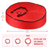 91x20cm Household Christmas Wreath Storage Bag with Handle Waterproof Dustproof Xmas Wreath Organizer