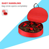 91x20cm Household Christmas Wreath Storage Bag with Handle Waterproof Dustproof Xmas Wreath Organizer