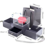Eternal Rose Gift Box Beautiful Jewellery Box Flowers Rose Box for Women Birthday Anniversary Gift - Front View