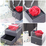 Eternal Rose Gift Box Beautiful Jewellery Box Flowers Rose Box for Women Birthday Anniversary Gift - Side View