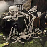 28Pcs Halloween Skeleton Bones Halloween Props Skeleton Tricky Bones Haunted House Party Decorations - Top-Down View
