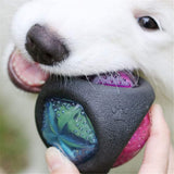 Rubber Dog Ball Puppy Bite Resistant Ball Dental Care Toy for Pet Molar Training Ball - Side View