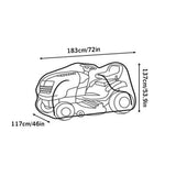 Outdoors Lawn Mower Cover Tractor Cover Riding Lawn Mower Cover with Drawstring and Storage Bag - Side View