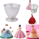 8 Inch Cake Mold Decorative Semicircle Princess Doll Dress Cake Pan Cake Baking Pan - Close-Up Angle