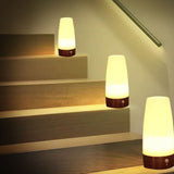Smart Wireless Motion Sensor Night Light Battery Operated Lamp Bedside Table Desk Lamp for Bedroom Living Room Kitchen Kids Room - 45-Degree Angle