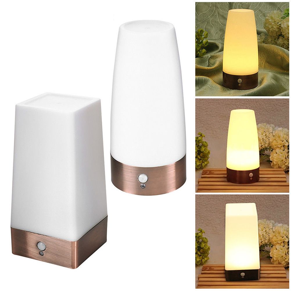 Smart Wireless Motion Sensor Night Light Battery Operated Lamp Bedside Table Desk Lamp for Bedroom Living Room Kitchen Kids Room