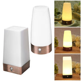 Smart Wireless Motion Sensor Night Light Battery Operated Lamp Bedside Table Desk Lamp for Bedroom Living Room Kitchen Kids Room - Close-Up Angle
