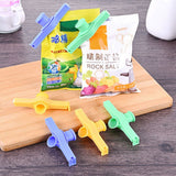 Random Food Bag Sealing Clips Striping with Discharge Nozzle Sealing Clamps Seasoning Bag Tools - Close-Up Angle