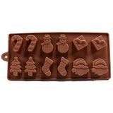 Christmas Mold Silicone Chocolate Mold Non Stick Baking Mold - 45-Degree Angle