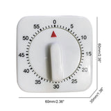 Mini Mechanical Timer 1Hr/60Min Game Count Down Counter Alarm Kitchen Cooking Tool - Front View