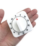 Mini Mechanical Timer 1Hr/60Min Game Count Down Counter Alarm Kitchen Cooking Tool - Close-Up Angle