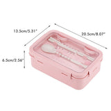 Lunch Boxes Bento Boxes Leakproof Lunch Boxes for Microwave Bento Lunch Boxes with 3 Compartments and Tableware