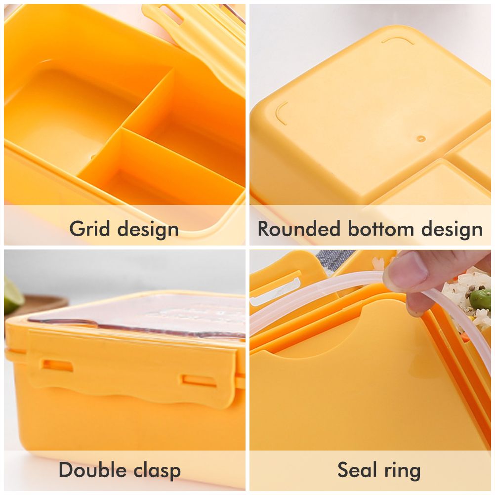 Lunch Boxes Bento Boxes Leakproof Lunch Boxes for Microwave Bento Lunch Boxes with 3 Compartments and Tableware