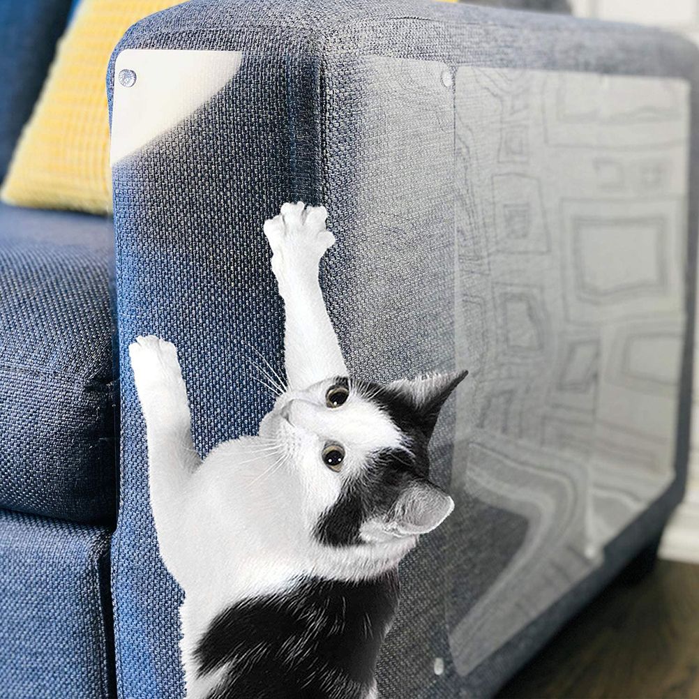 8pcs Cat Scratch Furniture Protector Pad Pet Couch Protector Cat Dog Claw Guards with 20pcs Pins